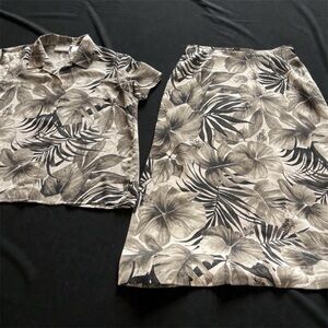 Liz Claiborne Monochrome Floral Blouse and Skirt